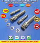 EMC / EMI / EMV Brass Shielded Cable Glands NPT & G Thread with Flexible Strain Relief Protector