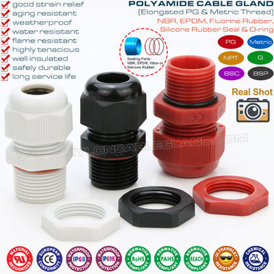 Pressacavo Connettore Impermeabile IP68 In Plastica  Poliammide O Nylon Cable Glands In Pg Metric Npt Threads - Foto 2