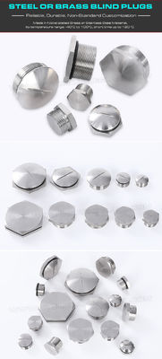 304, 316 Stainless Steel (Brass) Round or Hexagonal Blind Plugs Blanking Plugs with PG7~PG48 & M12~M110 threads