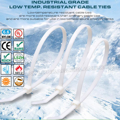 Fascetta stringicavo resistente alle basse temperature -40°C, fascetta stringicavo resistente al freddo 150x3,6mm Nylon 6.6 per ambienti freddi