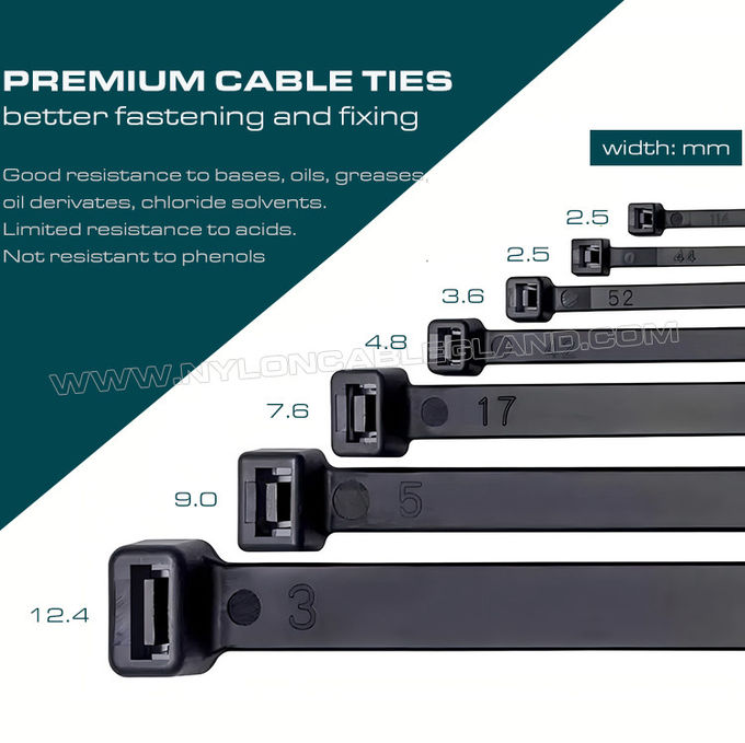 Fascette cable ties kabelske vezice 200mmx3.6 fascetta stringicavo in ​​plastica, kaabliside fascetta di bloccaggio fascetta cavi in nylon PA66 regolabile Ø3mm~50mm (40lbs/18kgs) per esterni