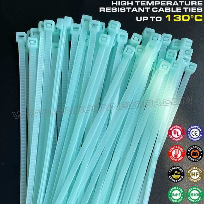 Fascetta fermacavi ​​plastica termostabilizzata nylon 66 100mm x 2,5 (18 LBS), fascetta di serraggio resistente alle alte temperature in poliammide 66 per ambienti difficili